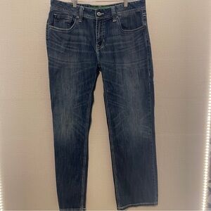 Rock & Roll men’s pistol straight dark wash jeans. Size; 36x32